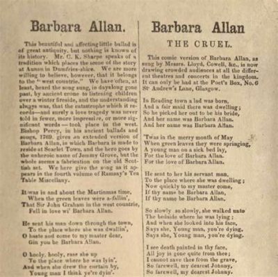  The Ballad of Barbara Allen: Eine Tragödie der Liebe und des Stolzes im alten Amerika?